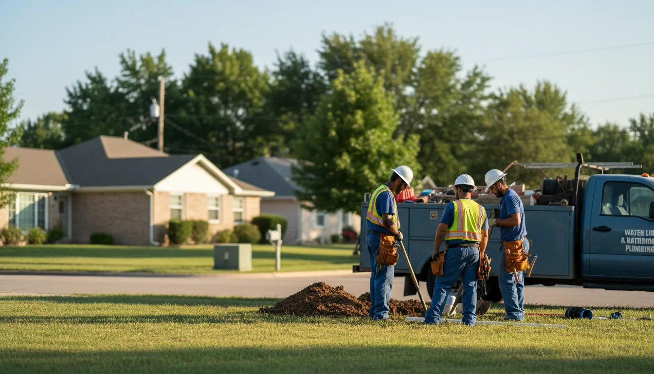Residential water line and bathroom plumbing service in Cloverdale, IN